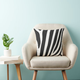 Zebrastreifen in Schwarz und Weiß Kissen