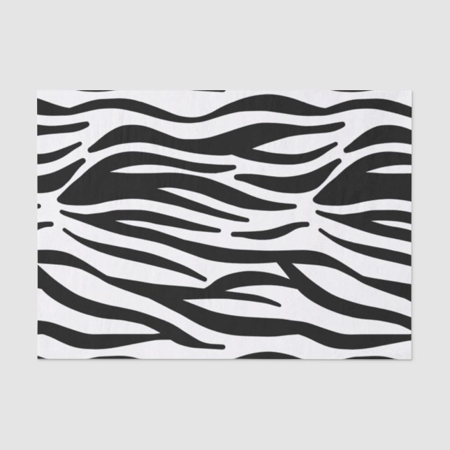 Zebrastreifen in Schwarz und Weiß Seidenpapier (Vorderseite)