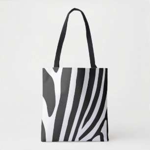 Zebrastreifen in Schwarz und Weiß Tasche