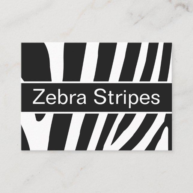 Zebrastreifen in Schwarz und Weiß Visitenkarte (Vorderseite)