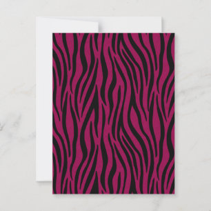 Zebrastreifen in schwarzem und magentafarbenem Saf Postkarte