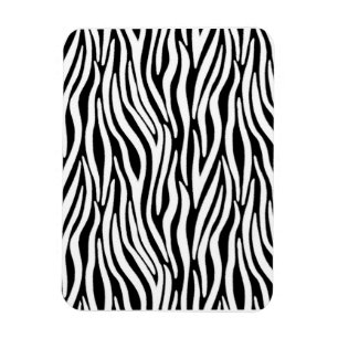 Zebrastreifen in schwarzem und weißem Fell-Effekt Magnet