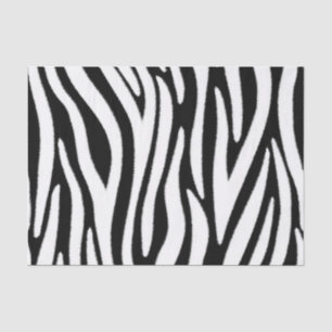 Zebrastreifen in schwarzem und weißem Fell-Effekt Seidenpapier