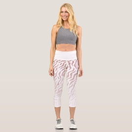 Zebrastreifen in Weiß und Rosa: Stilvolle Leggings
