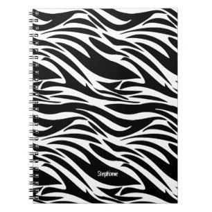 Zebrastreifen in Weiß und Schwarz Notizblock