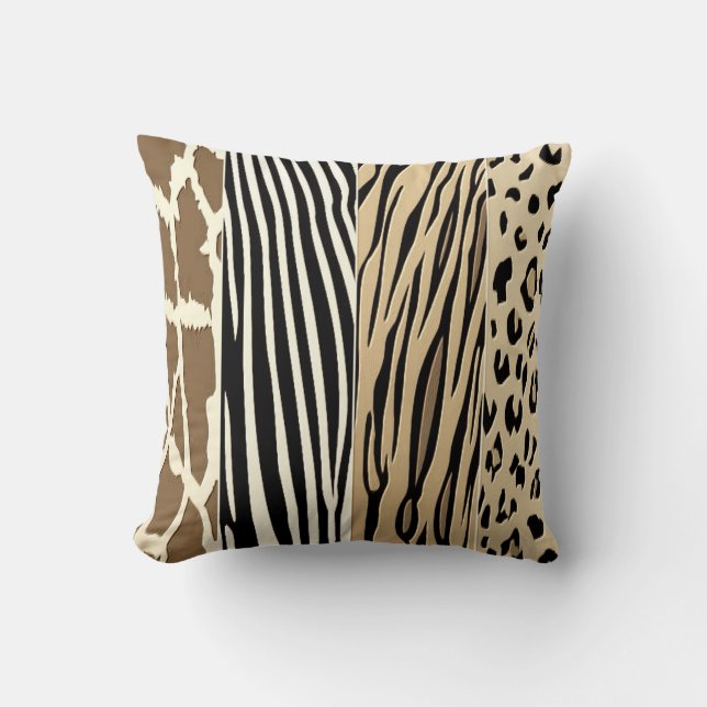 Zebrastreifen-Kissen mit Embossdruck Kissen (Vorderseite)