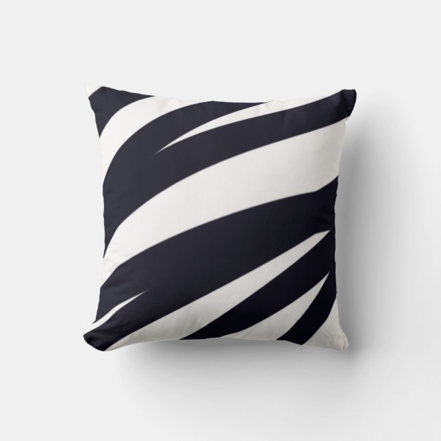 Zebrastreifen Kissen schwarz-weiß Design (Vorderseite)