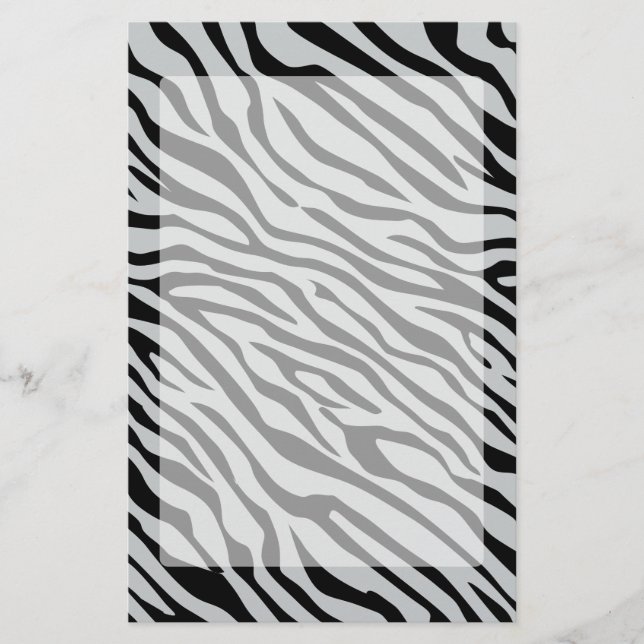 Zebrastreifen Klicken Sie, um die Farbe Grau anzup Briefpapier (Vorderseite)