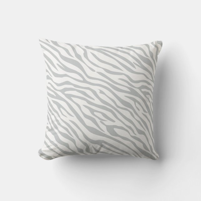 Zebrastreifen Klicken Sie, um die Farbe Grau anzup Kissen (Vorderseite)