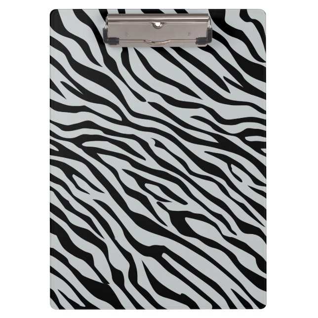 Zebrastreifen Klicken Sie, um die Farbe Grau anzup Klemmbrett (Vorderseite)