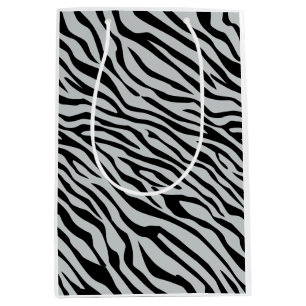 Zebrastreifen Klicken Sie, um die Farbe Grau anzup Mittlere Geschenktüte