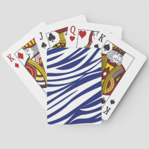 Zebrastreifen-Muster für blaue und weiße Zebrastre Spielkarten