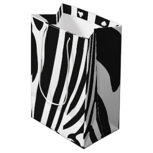 Zebrastreifen-Muster Mittlere Geschenktüte