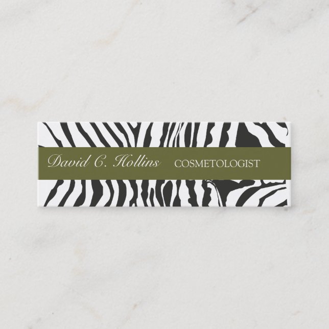 Zebrastreifen Optische Schwarz-weiße kundenspezifi Mini Visitenkarte (Vorderseite)