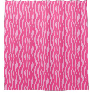 Zebrastreifen - pinkfarben und hellrosa duschvorhang