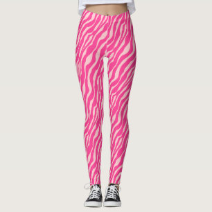 Zebrastreifen - pinkfarben und hellrosa leggings