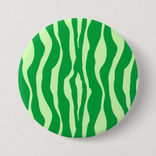 Zebrastreifen - Schatten des Limonen Grüns Button