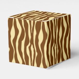 Zebrastreifen - Schokolade braun und Camel Tan Geschenkschachtel