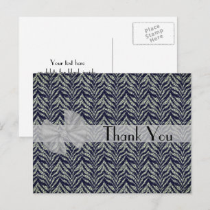 Zebrastreifen Schwarz und Silber Dankeschön Postka Postkarte