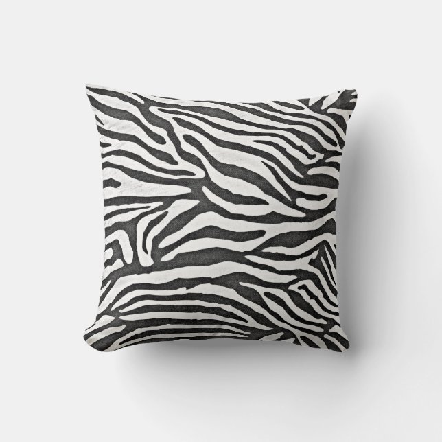 Zebrastreifen schwarz-weiß kissen (Vorderseite)