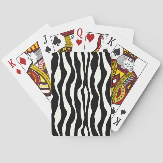 Zebrastreifen - Schwarzweiss Spielkarten (Rückseite)
