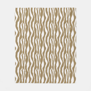 Zebrastreifen - Taupe Tan und White Fleecedecke