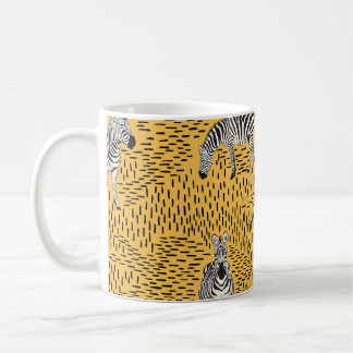 Zebrastreifen: von Hand gezeichnet nahtloser Hinte Kaffeetasse
