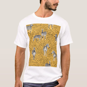 Zebrastreifen: von Hand gezeichnet nahtloser Hinte T-Shirt