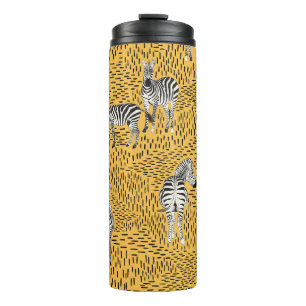 Zebrastreifen: von Hand gezeichnet nahtloser Hinte Thermosbecher