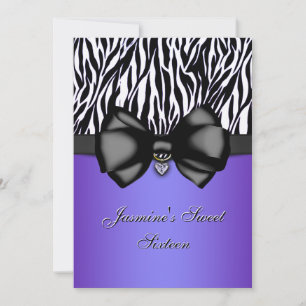 Zèbre bitumé chic Imprimer 5 x 7 Invitations [pour