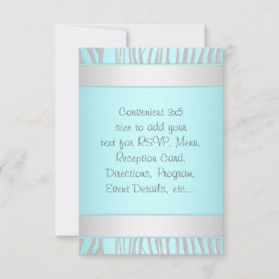 Zèbre bleu turquoise RSVP polyvalent