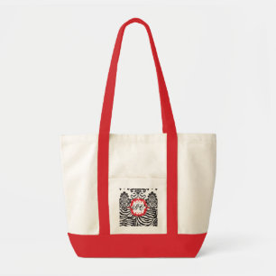 Zèbre et damassé, sac fourre-tout personnalisable
