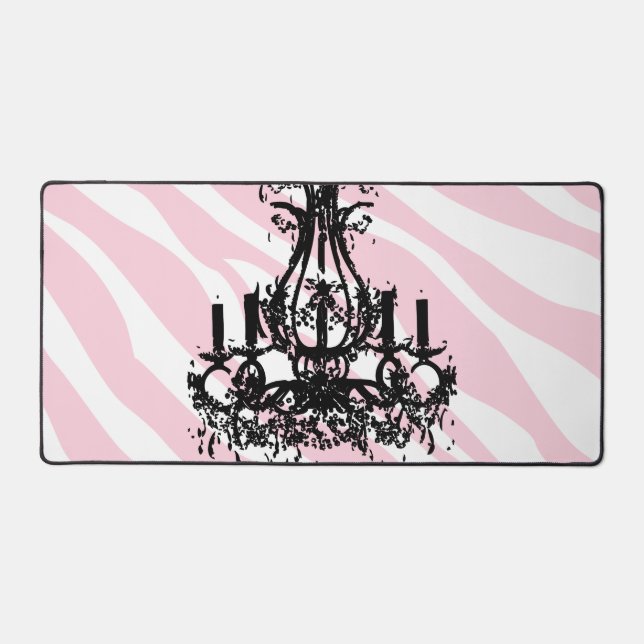 Zèbre Rose Grandes Avec Lustre Noir (Recto)