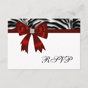 Zèbre rouge Ruban rouge RSVP