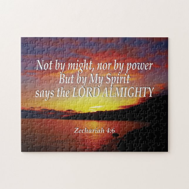 Zechariah 4:6 NICHT MÖGLICH NOCH MIT DEM POWER Chr (Horizontal)