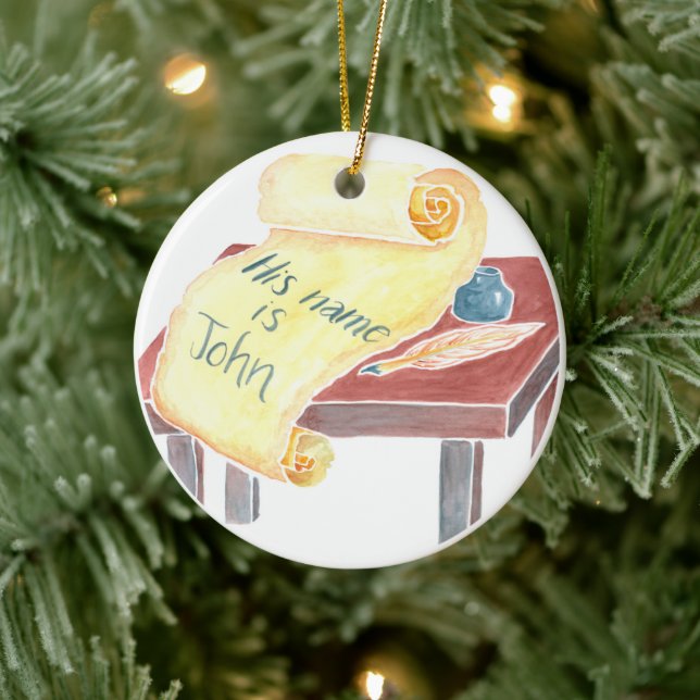 Zechariah & Elizabeth Jesse Tree Keramik Ornament (Baum)