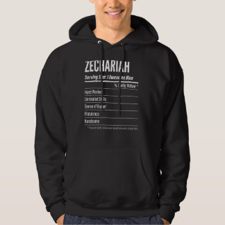 Zechariah Serving Size Nutrition Label Kalorien Hoodie