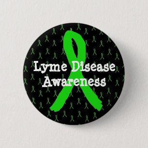 Zeckenborreliose-Bewusstseins-Schleifen-Button Button