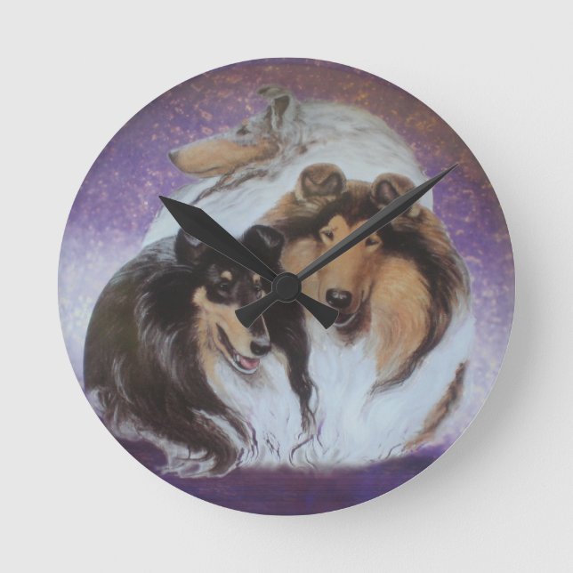 Zeckenhalter Runde Wanduhr (Vorderseite)