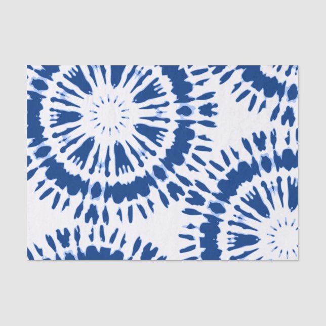 Zeckpapier für die blaue Gefärbte Krawatte Seidenpapier (Vorderseite)