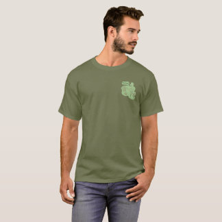 Zedar Waxwing Stencil - Fatigue Green Pocket T-Shirt