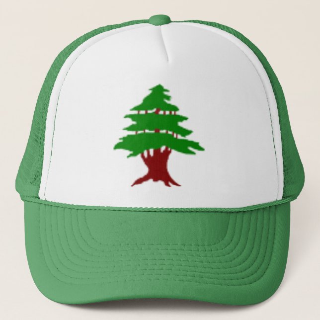 Zeder des Libanon - Ball Cap Truckerkappe (Vorderseite)