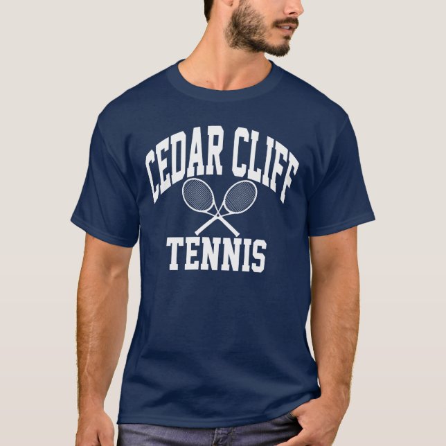 Zedern-Klippen-Tennis-T - Shirt (Vorderseite)