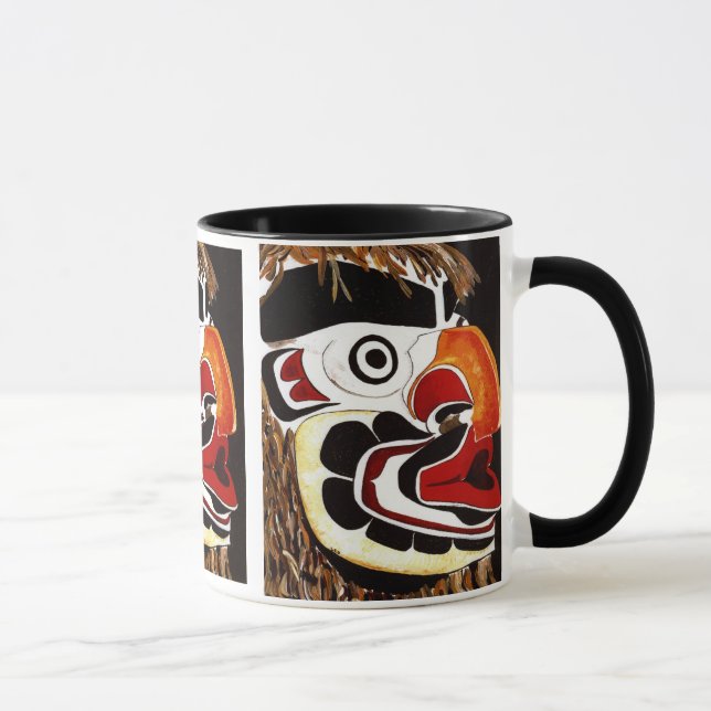 Zedern-Maske Tasse (Rechts)