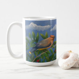 Zedernseidenschwanz-Vogel Kaffeetasse