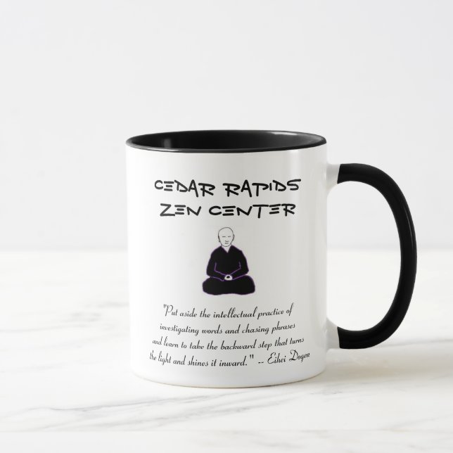 ZederRapidszen-Mitte-Tasse mit Dogen Zitat Tasse (Rechts)