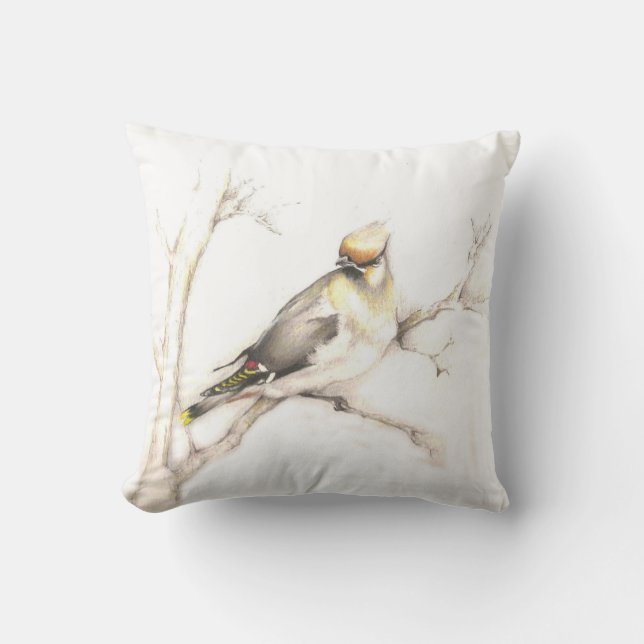 ZederWaxwingkissen Kissen (Vorderseite)