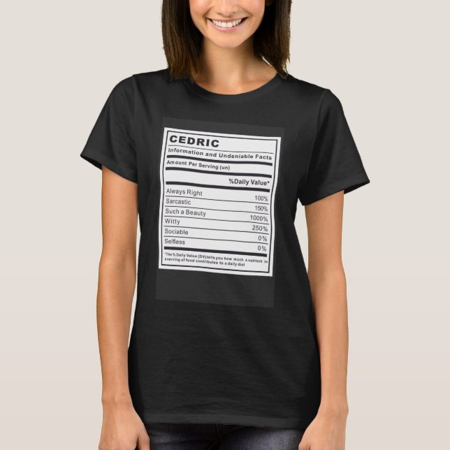 Zedrische Informationen und unbestrittene Fakten T-Shirt (Vorderseite)