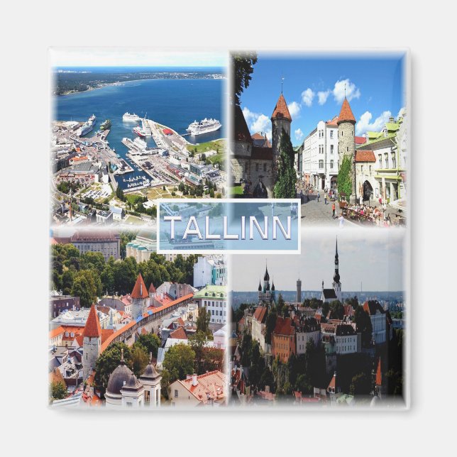 zEE005 TALLINN, Alte Stadt, Hafen, Estland- Magnet (Vorne)
