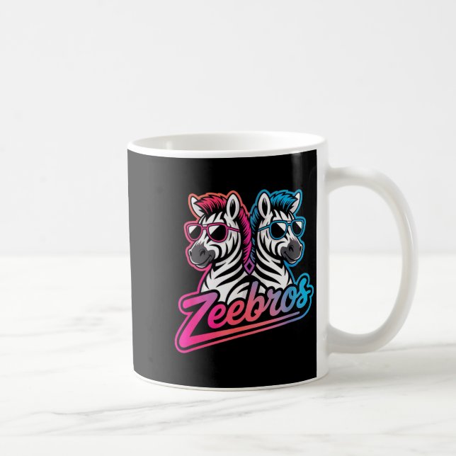 Zeebros Cute Zebra Duo Design For Zebros Lovers  Kaffeetasse (Rechts)